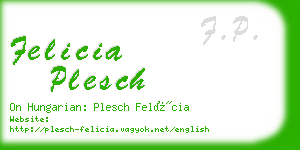felicia plesch business card